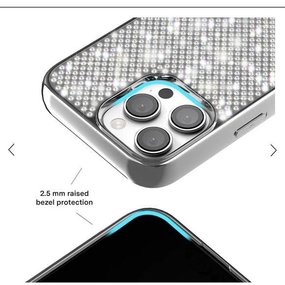 Silver Rhinestone iPhone Case - Picture 4 of 7